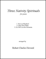 Three Nativity Spirituals piano sheet music cover